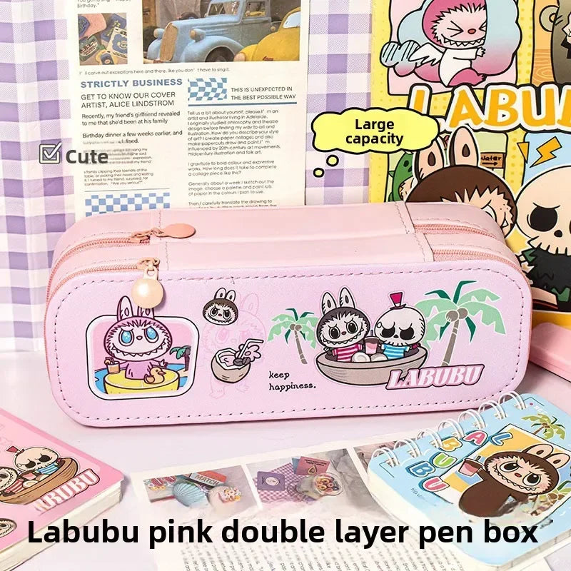 حافظة أقلام كبيرة السعة – حقيبة قرطاسية كرتونية لطيفة للطلاب والمكتب من لابوبو