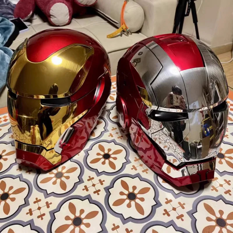 خوذة آيرون مان MK50 / MK5 – بحجم 1:1 | إصدار كهربائي مع صوت وتحكم عن بُعد