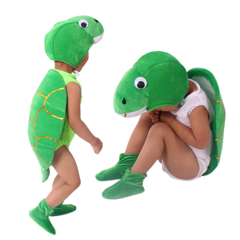 زي تنكري للأطفال بتصميم الأرنب أو السلحفاة – مستوحى من الحيوانات الكرتونية