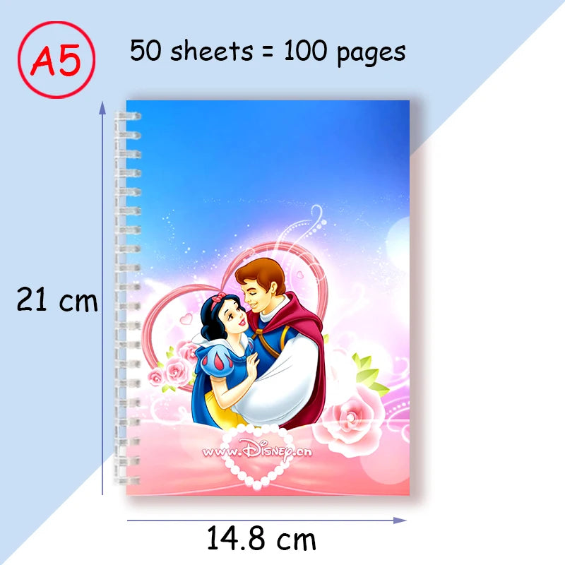 دفتر حلزوني A5 – كرتوني من ديزني سنو وايت والأقزام السبعة