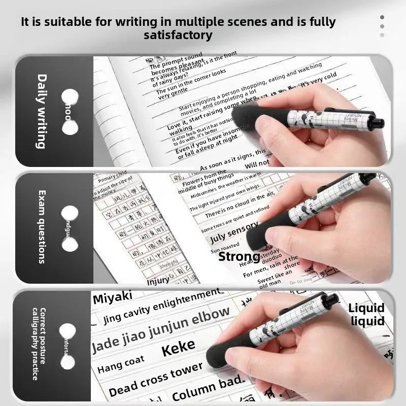 قلم ضغط حبر أسود جاف سريع الجفاف ميكي ماوس