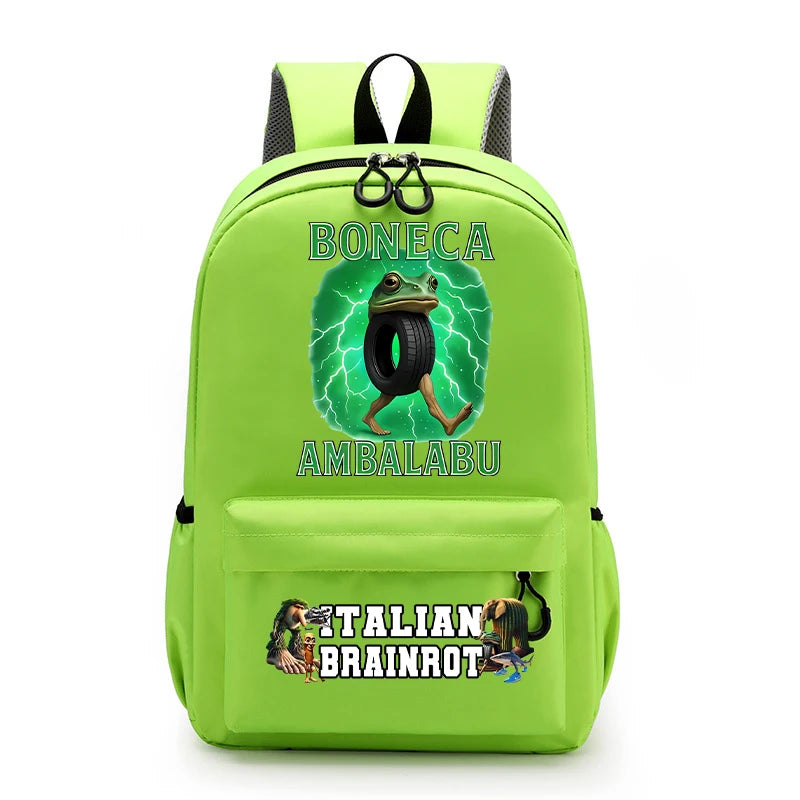 حقيبة أطفال إيطاليان برينروت بطابع الحيوانات، حقيبة مدرسية كرتونية بسعة كبيرة