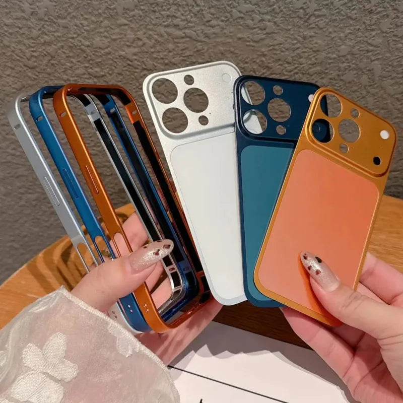 إطار آيفون نحيف من سبائك الألمنيوم باللون الأصلي – حماية خلفية أنيقة مع إمكانية التحويل لتصميم iPhone 17