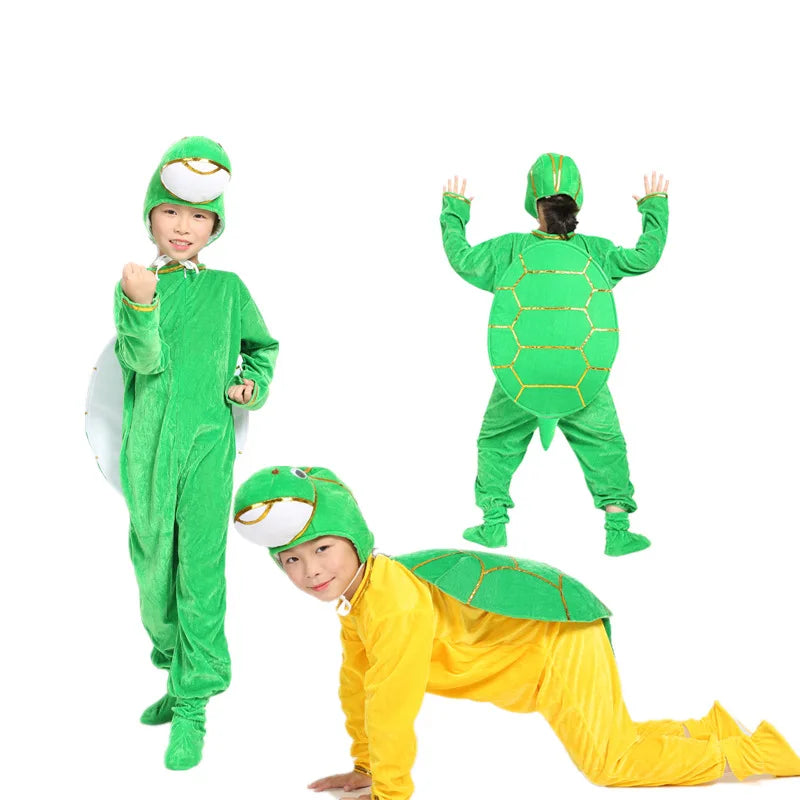 زي تنكري للأطفال بتصميم الأرنب أو السلحفاة – مستوحى من الحيوانات الكرتونية