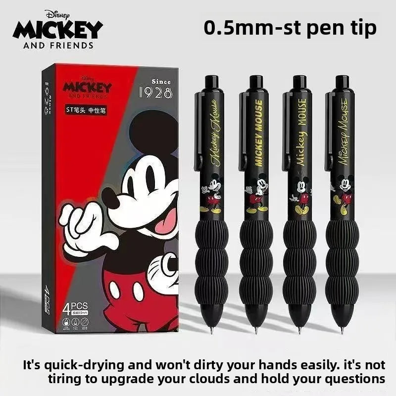 قلم ضغط حبر أسود جاف سريع الجفاف ميكي ماوس
