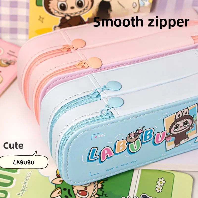 حافظة أقلام كبيرة السعة – حقيبة قرطاسية كرتونية لطيفة للطلاب والمكتب من لابوبو