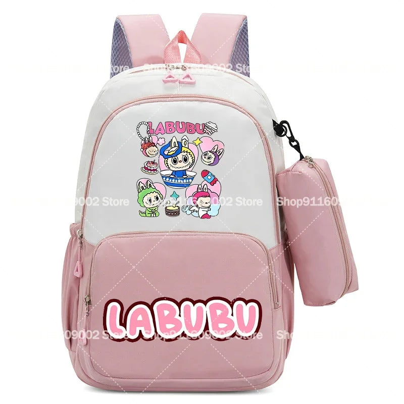 حقيبة ظهر بسعة كبيرة مع حقيبة أقلام