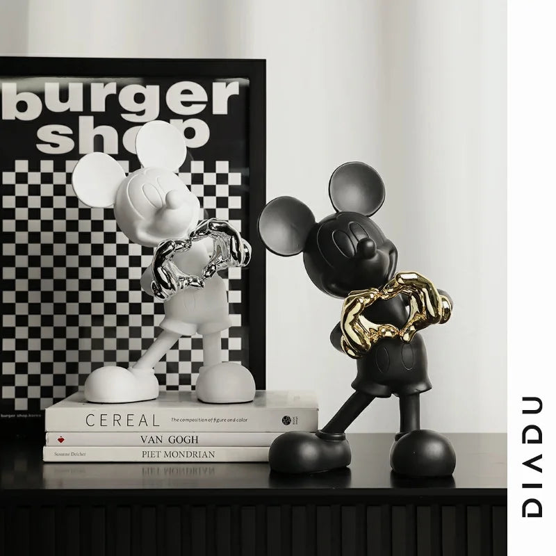 تمثال ديكوري فني – تصميم كرتوني من الراتنج لتزيين زوايا المنزل والمكتب