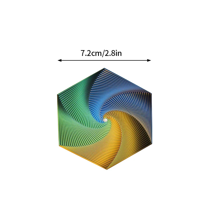 قطعة ديكور لولبية مطبوعة بتقنية 3D – أداة تقليل توتر بتصميم حلزوني