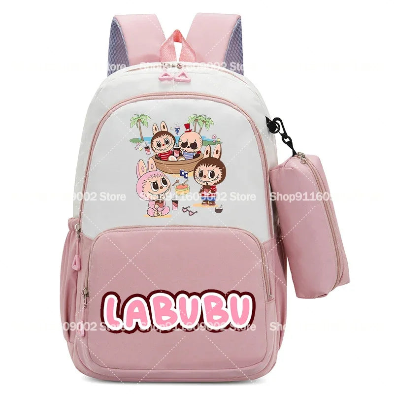 حقيبة ظهر بسعة كبيرة مع حقيبة أقلام