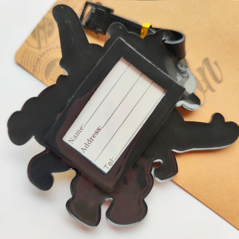 تاق شنطة سفر بتصميم ويني ذا بوه – لطيف ومميز مع حامل معلومات الاسم والعنوان