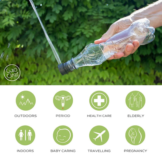 غطاء بيديه للرحلات – خفيف ومحمول | يتحول أي قنينة ماء إلى بيديه للتنظيف الشخصي – مثالي للتخييم والهايكنغ