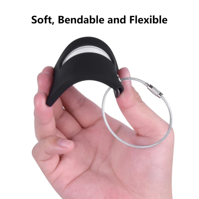 مجموعة 6 بطاقات تعريف للحقائب – سيليكون مرن للسفر للرجال والنساء