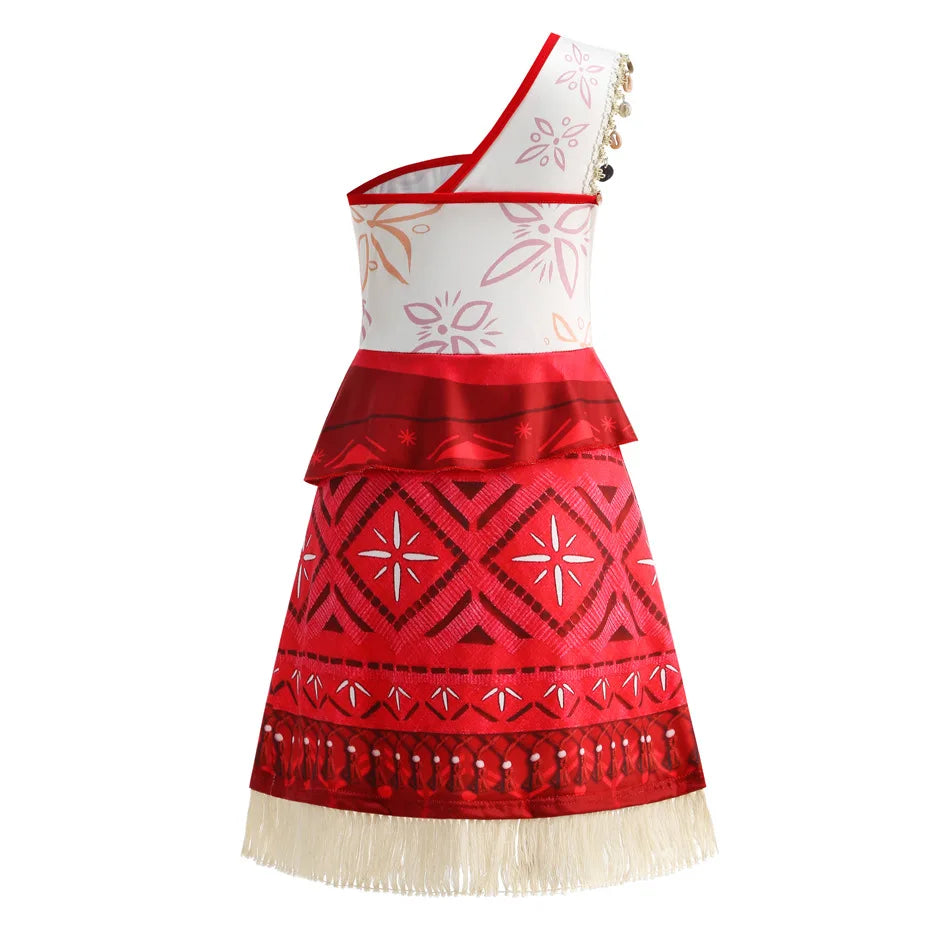 زي تنكري لشخصية موانا – إصدار مستوحى من فيلم Moana 2 | فستان أميرة المحيط للبنات