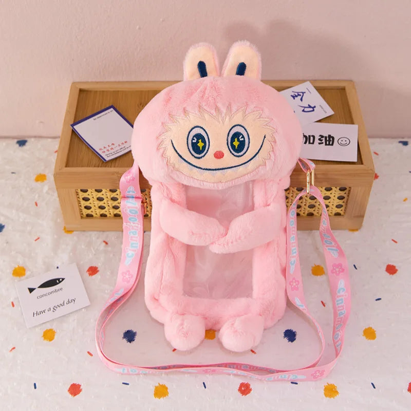 حقيبة ظهر كارتونية فاخرة من الفرو – حقيبة متعددة الاستخدامات