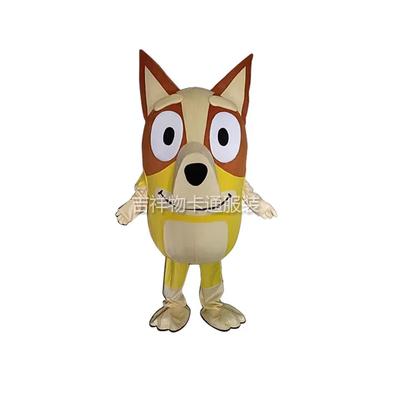 زي تميمة بلوي أو بينغو – شخصية الكلب الكرتوني الشهيرة | زي تنكري للكبار للمشي والعروض التفاعلية