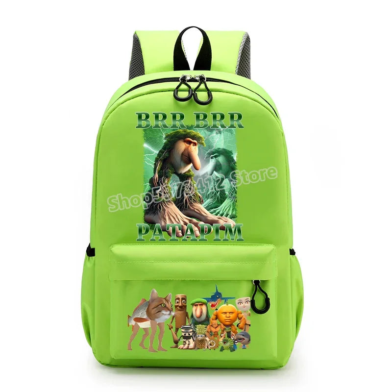 حقيبة ظهر إيطاليان برينروت بتصميم كرتوني عصري، حقيبة مدرسية بسعة كبيرة للطلاب، مثالية للعودة إلى المدرسة مع مساحة للكتب وا