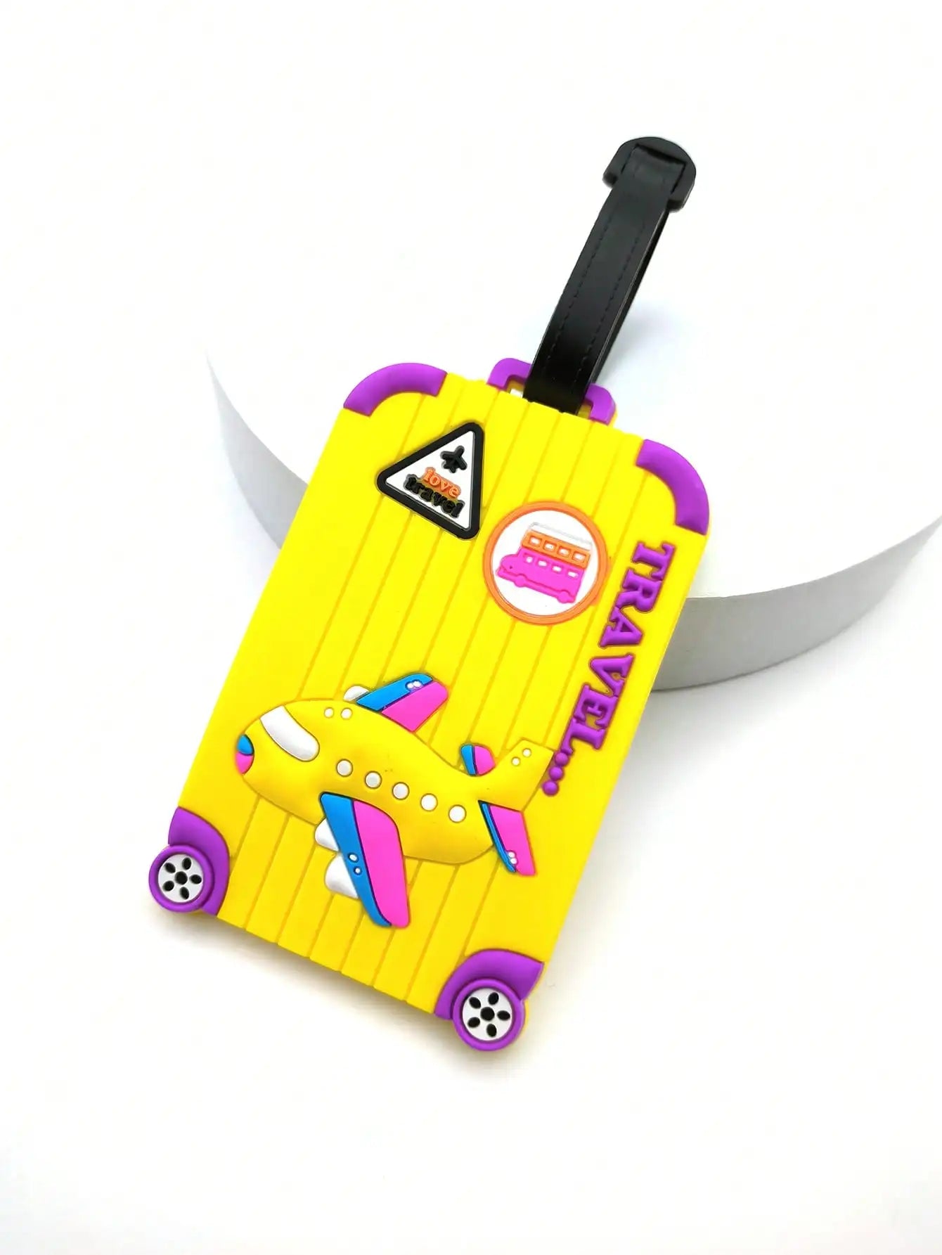 تاق شنطة بشكل طيارة – تصميم كرييتف بألوان متعددة، مثالي للسفر والتمييز السريع