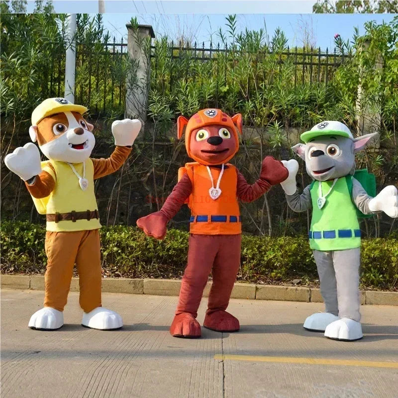 زي تميمة شخصيات "باو باترول" للكبار – طقم تمثيلي كامل للمناسبات الإعلانية والحفلات