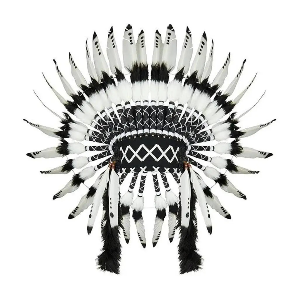 غطاء رأس هندي بريش فاخر – للكبار رجال ونساء | زينة حفلات وتنكر – خفيف وفخم للعروض والكوسبلاي