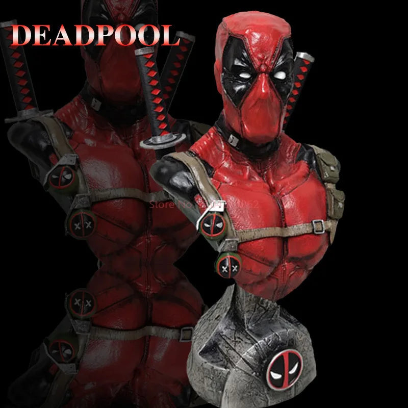 تمثال نصفي لشخصية ديدبول – من سلسلة Marvel | بحجم 1:1 | تصميم راتينج فاخر للزينة والمقتنيات