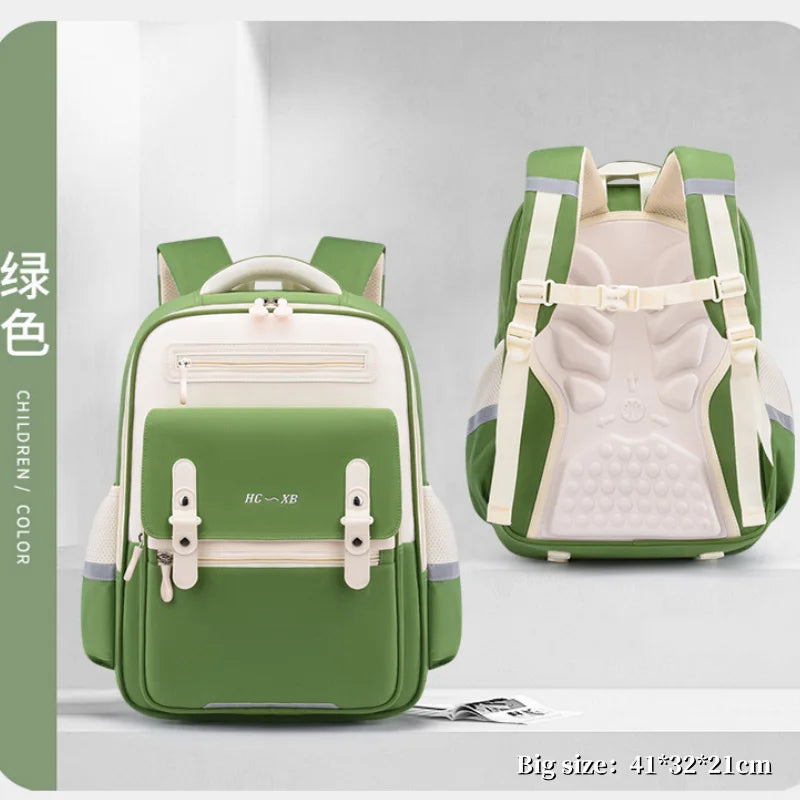 حقيبة مدرسية سحابية فائقة الخفة – حماية للعمود الفقري وتقليل الحمل، سعة كبيرة لطلاب