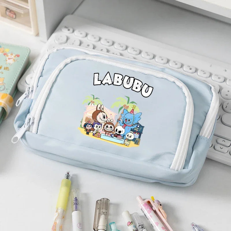 علبة أقلام للأطفال كبيرة السعة – حقيبة تخزين أدوات مكتبية إبداعية مع تصميم مفرّغ للضغط