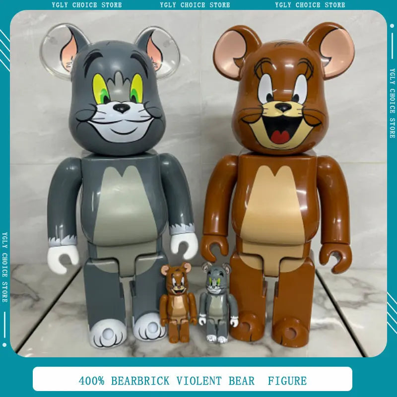 تمثال 400% BEARBRICK – تصميم "توم" و"جيزي" بأسلوب Violent Bear بارتفاع 28 سم