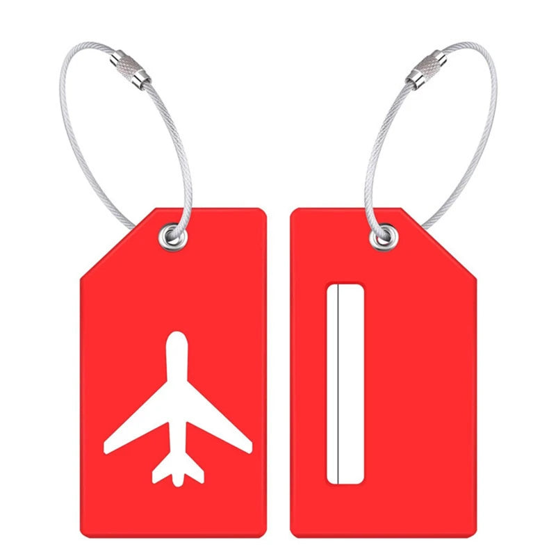 مجموعة 6 بطاقات تعريف للحقائب – سيليكون مرن للسفر للرجال والنساء