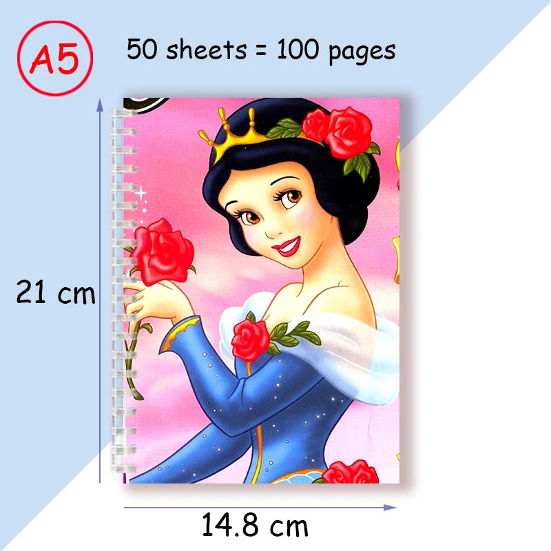 دفتر حلزوني A5 – كرتوني من ديزني سنو وايت والأقزام السبعة