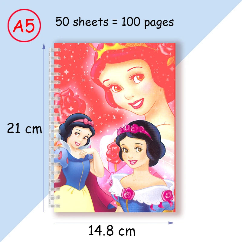 دفتر حلزوني A5 – كرتوني من ديزني سنو وايت والأقزام السبعة