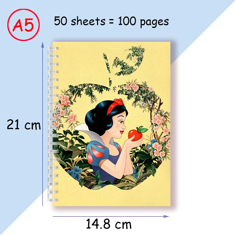 دفتر حلزوني A5 – كرتوني من ديزني سنو وايت والأقزام السبعة