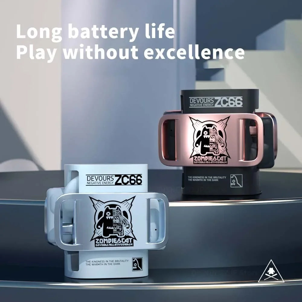 سماعة ZOMBIESCAT B9 بلوتوث 5.4 – نظام مزدوج (OWS / TWS) | صوت عالي + مايك + مقاومة للماء – مثالية للرياضة والمكالمات