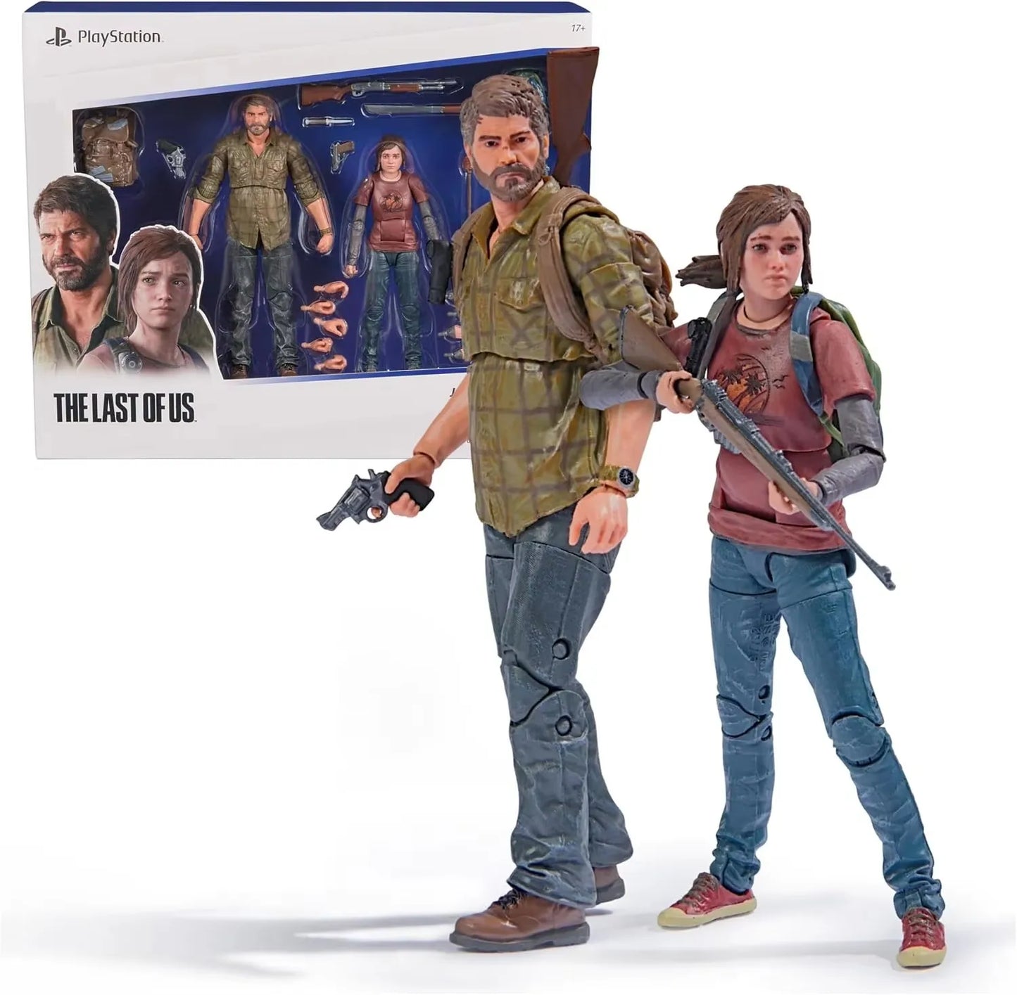 طقم مجسمات جول وإيلي – من لعبة The Last of Us | إصدار PlayStation Spin Master | ارتفاع 6 إنش (2 مجسمات)