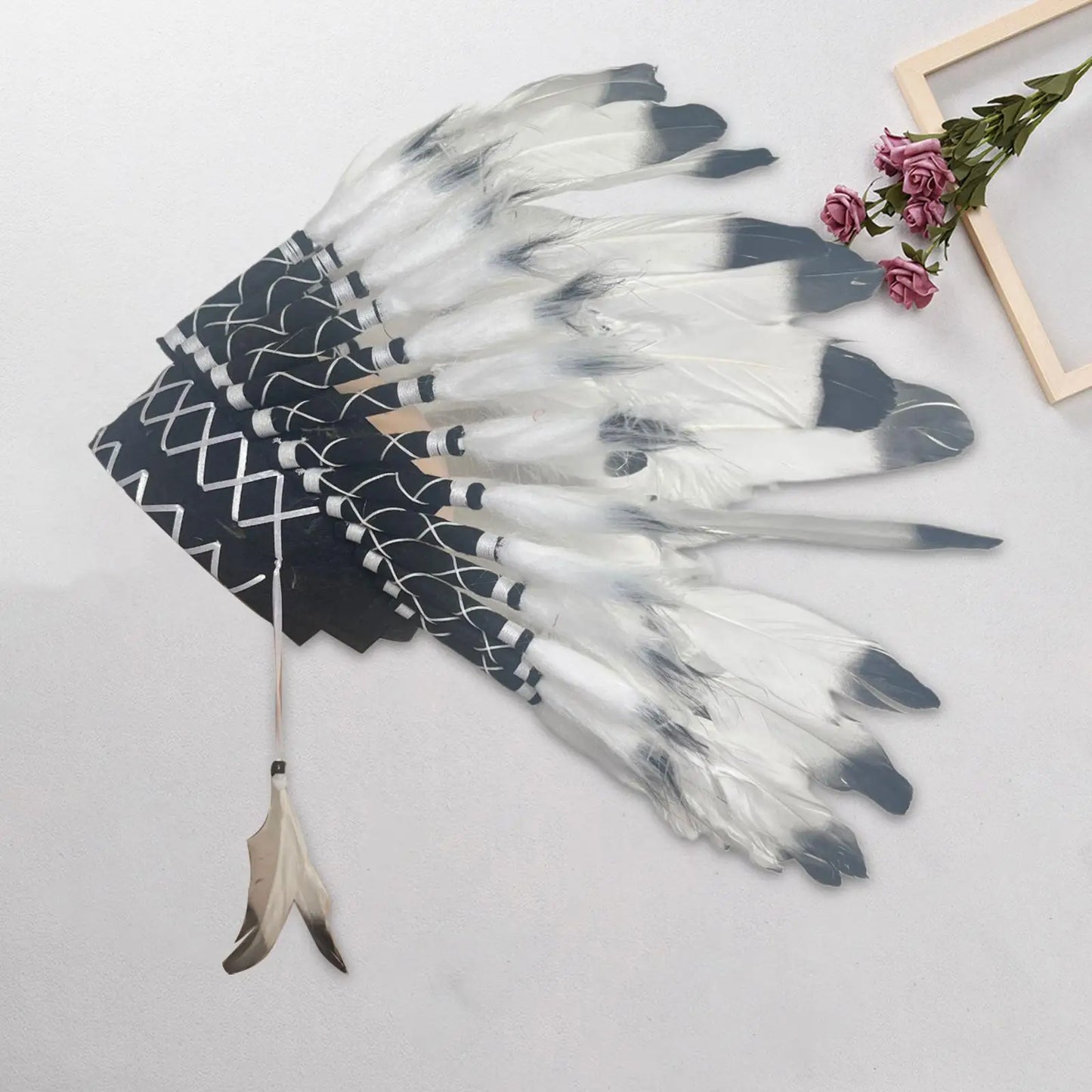 غطاء رأس هندي بريش فاخر – للكبار رجال ونساء | زينة حفلات وتنكر – خفيف وفخم للعروض والكوسبلاي