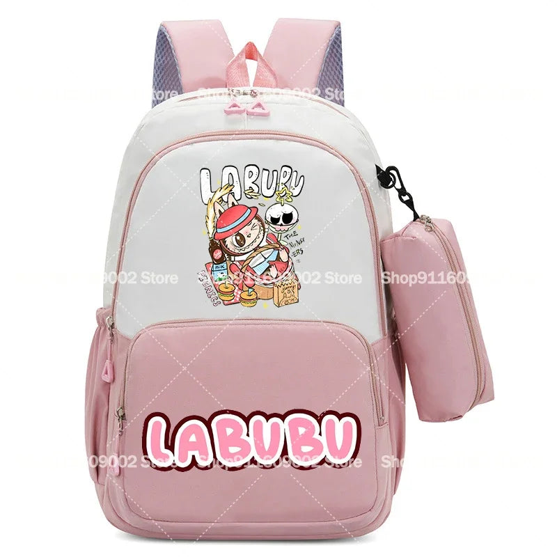 حقيبة ظهر بسعة كبيرة مع حقيبة أقلام