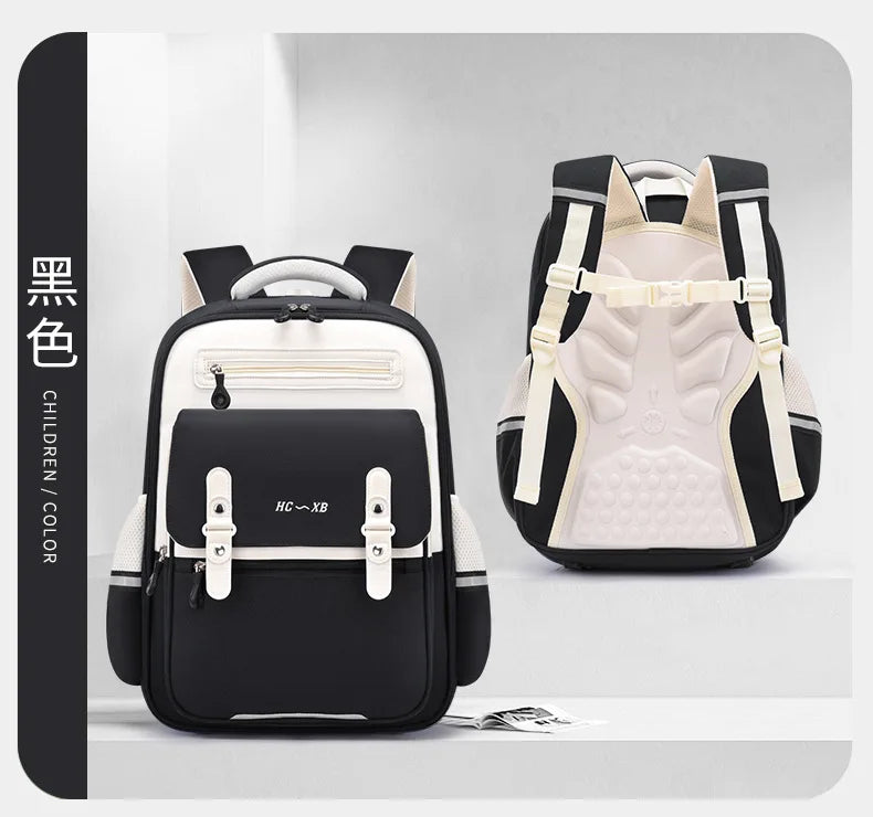 حقيبة مدرسية سحابية فائقة الخفة – حماية للعمود الفقري وتقليل الحمل، سعة كبيرة لطلاب