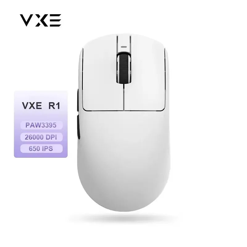 ماوس VGN VXE Dragonfly R1 ProMax – لاسلكي، خفيف، قابل للشحن، بلوتوث، حساس PAW3395 للألعاب الإلكترونية