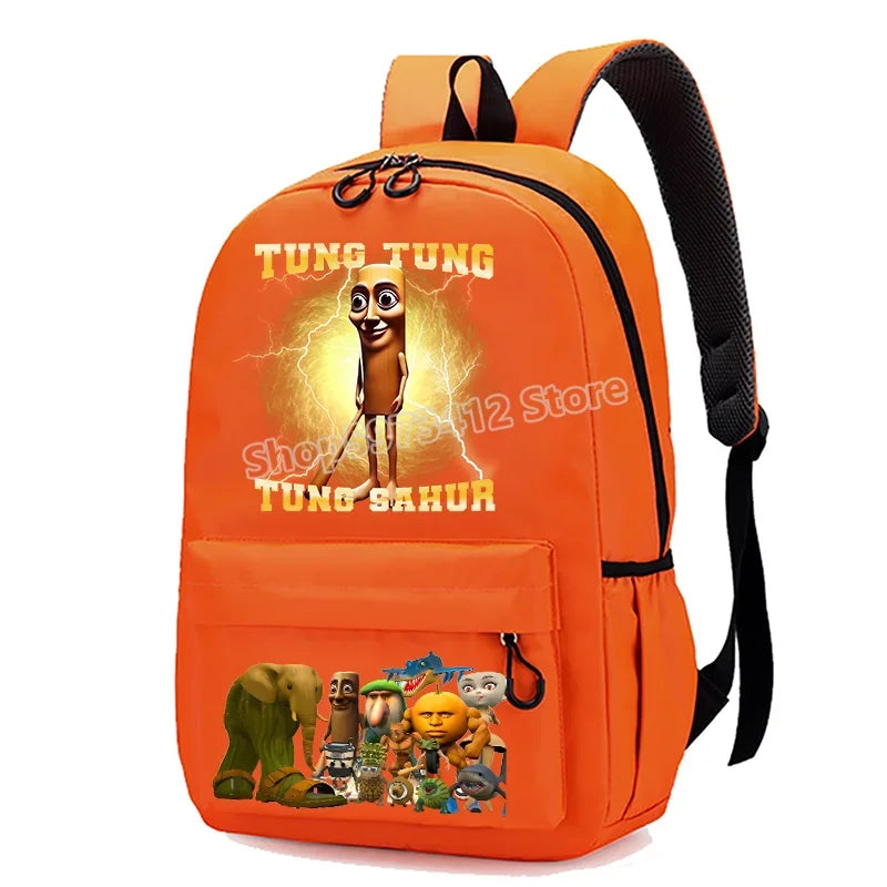 حقيبة مدرسية إيطاليان برينروت بطابع الحيوانات الميم، تصميم كرتوني مضحك بشكل قرش "تللا"، بسعة كبيرة، مناسبة للأولاد والبنات