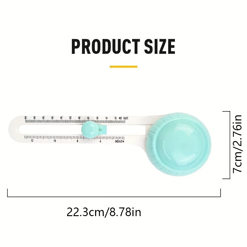 قاطع ورق دائري 360° – أداة قص دقيق لدوائر مثالية في الكروت، السكربوك، والمشاريع اليدوية