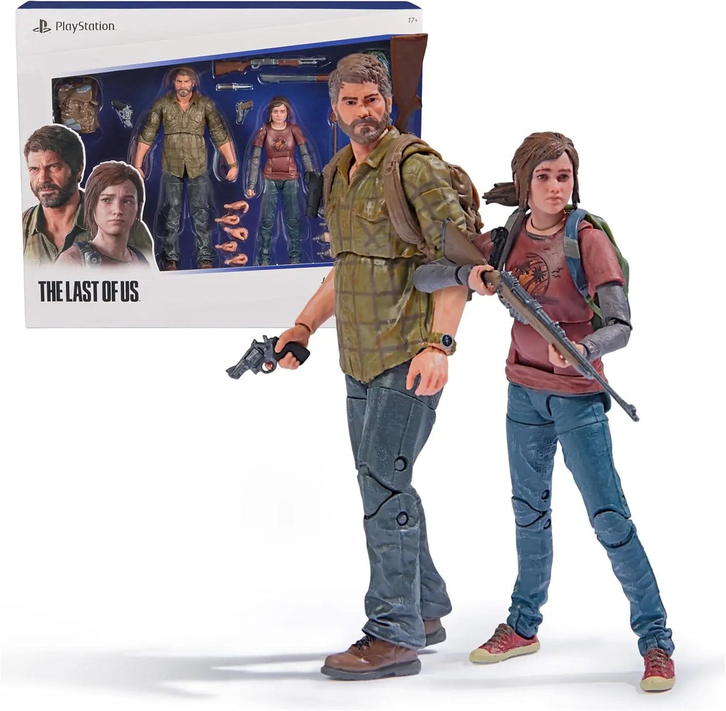 طقم مجسمات جول وإيلي – من لعبة The Last of Us | إصدار PlayStation Spin Master | ارتفاع 6 إنش (2 مجسمات)