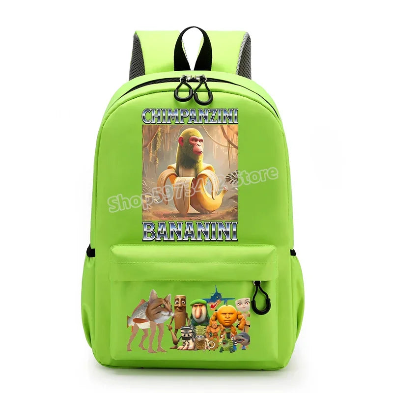 حقيبة ظهر إيطاليان برينروت بتصميم كرتوني عصري، حقيبة مدرسية بسعة كبيرة للطلاب، مثالية للعودة إلى المدرسة مع مساحة للكتب وا