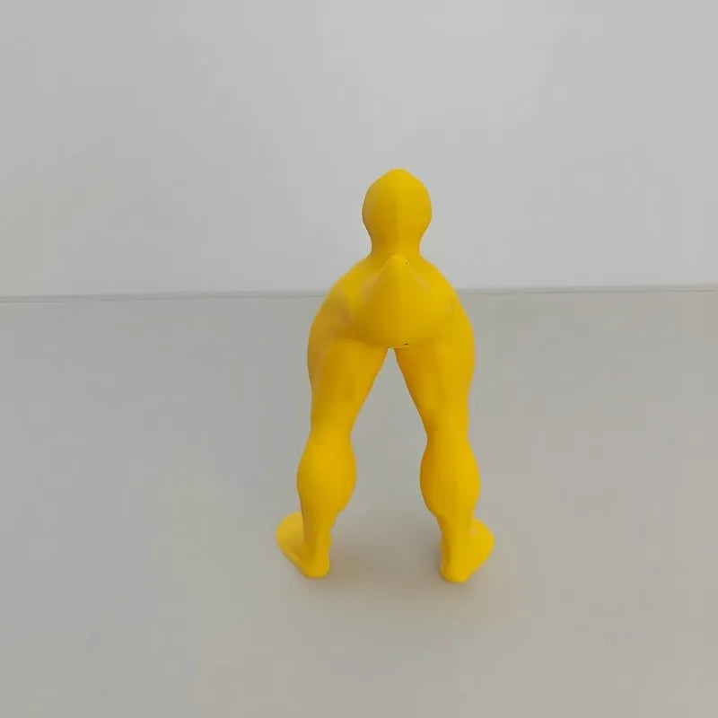 تمثال بطة عضلات مضحكة – زينة فكاهية للمكتب أو المنزل