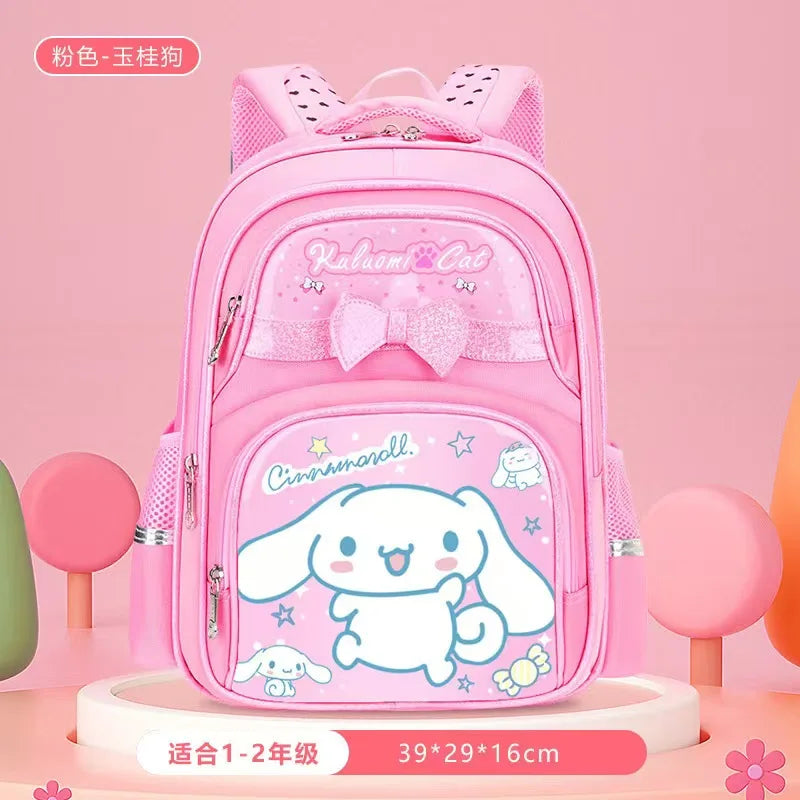 حقيبة مدرسية كورو مي الجديدة بعجلات، حقيبة ميلودي للبنات، تخزين الأدوات المدرسية، خيار بعجلتين