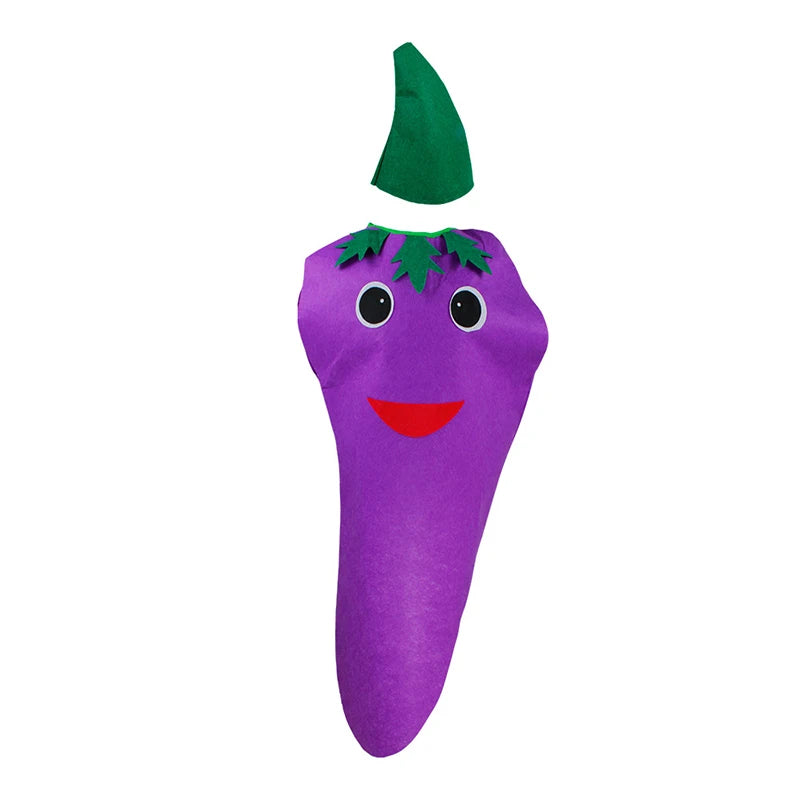 زي تنكري فواكه وخضروات للأطفال – تصميم مرح للفراولة والعنب والخضروات | مثالي للعروض والمناسبات المدرسية