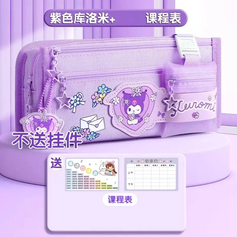 حافظة أقلام سانريو كورومي كبيرة السعة – تصميم لطيف مثالي للاستخدام المدرسي