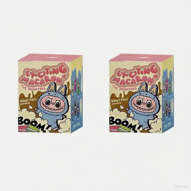 مجسم مكتبي لطيف من MINISO – تصميم وجه وحش مكرون بمينا على شكل قلب V3، مصنوع من PVC، للزينة المكتبية، هدية عيد ميلاد.