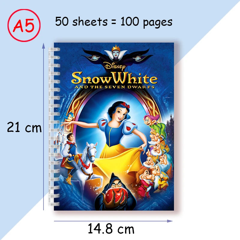 دفتر حلزوني A5 – كرتوني من ديزني سنو وايت والأقزام السبعة