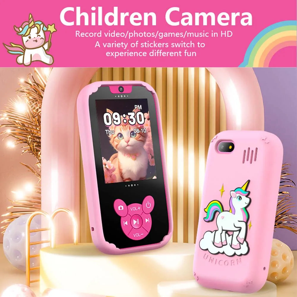 هاتف ذكي تعليمي للأطفال بشاشة لمس 2.8 بوصة – ألعاب ألغاز، موسيقى، وتعلم تفاعلي | مناسب للأولاد والبنات من عمر 3 إلى 10 سنوات