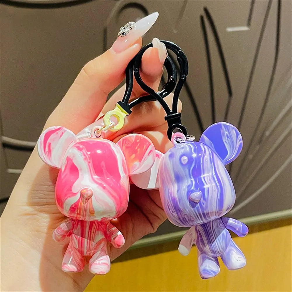 تمثال دب Bearbrick أبيض للتزيين والرسم – مجسم فارغ للصبغ والتلوين اليدوي